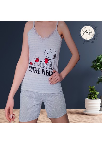 İp Askılı Şortlu Kadın Pijama Takımı