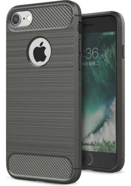 Apple iPhone 8 Uyumlu Kılıf Room Silikon Kapak, Gri