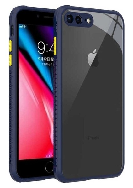 Apple iPhone 8 Plus Uyumlu Kılıf Kaff Kapak, Lacivert