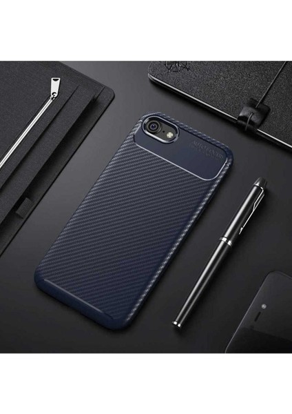 Apple iPhone 8 Uyumlu Kılıf Negro Silikon Kapak, Lacivert