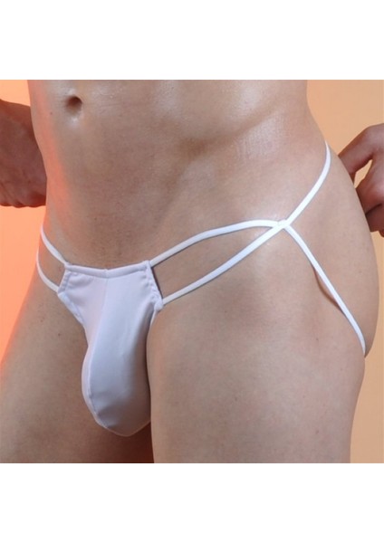 Don Moris Erkek Beyaz Ip Lastik Jockstrap Iç Çamaşırı