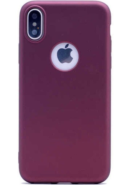 Apple iPhone x Uyumlu Kılıf Premier Silikon Kapak, Mürdüm