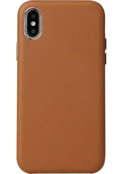 Apple iPhone Xs Uyumlu Kılıf Eyzi Kapak, Kahverengi