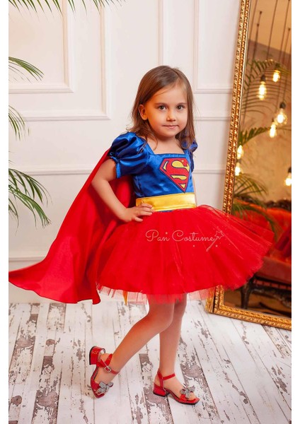 Super Hero Dc Girl Kostümü Kırmızı