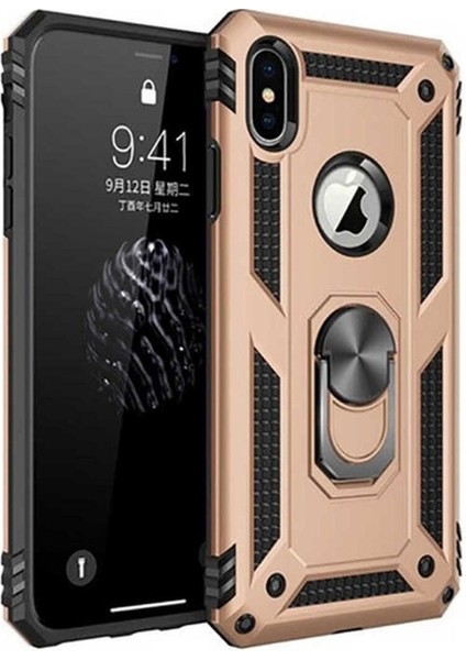 Apple iPhone Xs Max Uyumlu Kılıf Vega Kapak, Gold