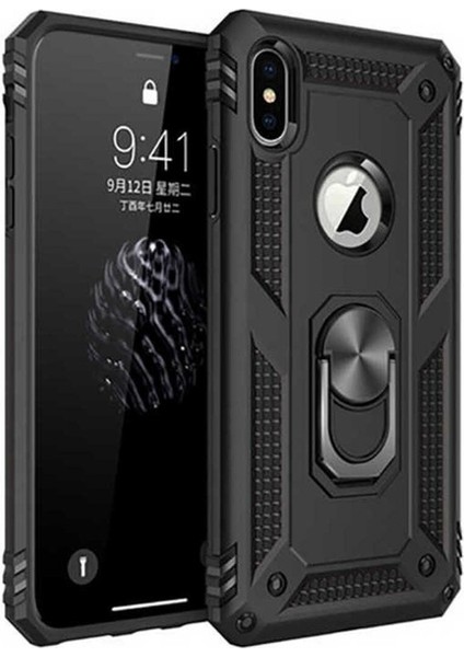 Apple iPhone x Uyumlu Kılıf Vega Kapak, Siyah