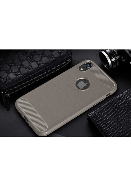 Apple iPhone Xr Uyumlu Kılıf Room Silikon Kapak, Gri