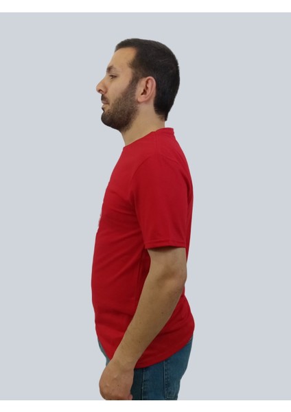 Erkek Way Sıfır Yaka Kırmızı Tişört fiyatları