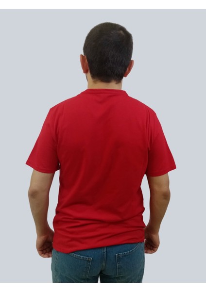 Erkek Way Sıfır Yaka Kırmızı Tişört modelleri