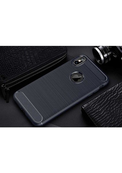 Apple iPhone Xs Max Uyumlu Kılıf Room Silikon Kapak, Lacivert