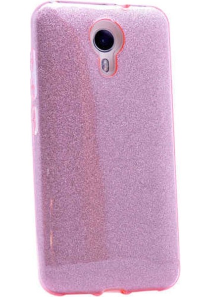 Megafox Teknoloji General Mobile 4g Android One Uyumlu Kılıf Shining Silikon, Rose Gold