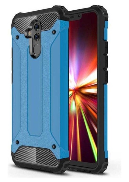 Huawei Mate 20 Lite Uyumlu Kılıf Crash Silikon Kapak, Mavi