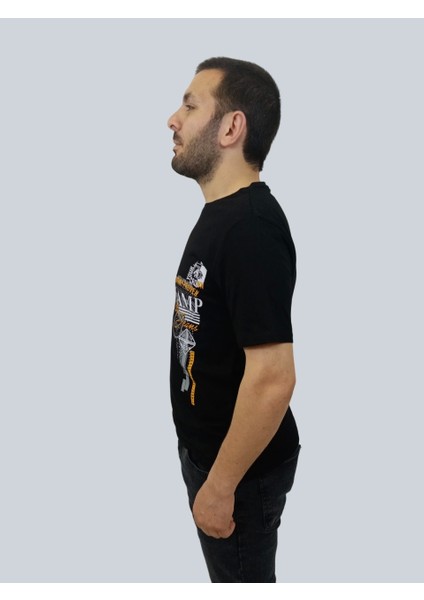 Erkek Champ Bisiklet Yaka Siyah Tişört fiyatları