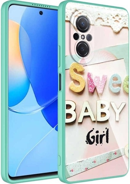 Huawei Nova 9 Se Uyumlu Kılıf Kamera Korumalı Desenli Sert Silikon Epoksi Kapak, No5