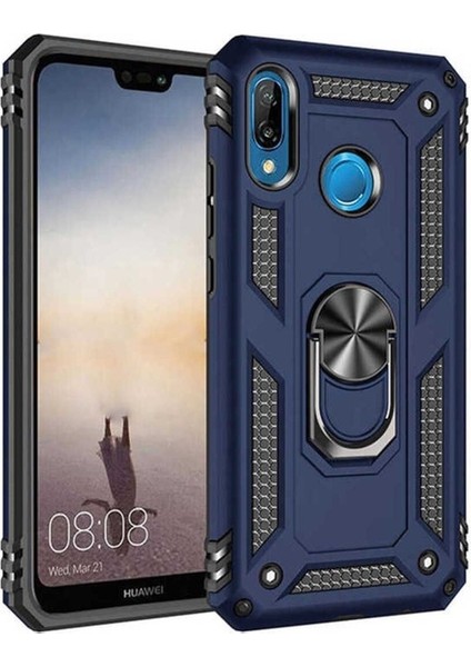 Huawei P20 Lite Uyumlu Kılıf Vega Kapak, Mavi