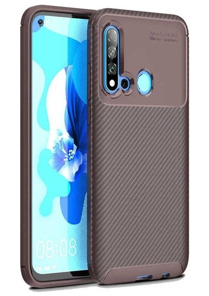 Huawei P20 Lite 2019 Uyumlu Kılıf Negro Silikon Kapak, Kahverengi