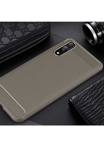 Huawei P20 Uyumlu Kılıf Room Silikon Kapak, Gri