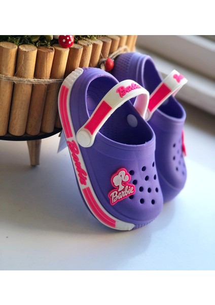 Barby Figürlü Çocuk Sandaleti , Çocuk Crocks Modeli Sandalet ,ana Okulu Kreş Sandaleti ,deniz Plaj Sandaleti modelleri