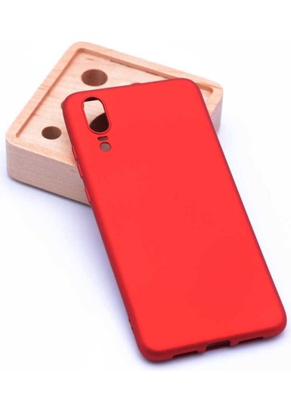 Huawei P20 Uyumlu Kılıf Premier Silikon Kapak, Kırmızı