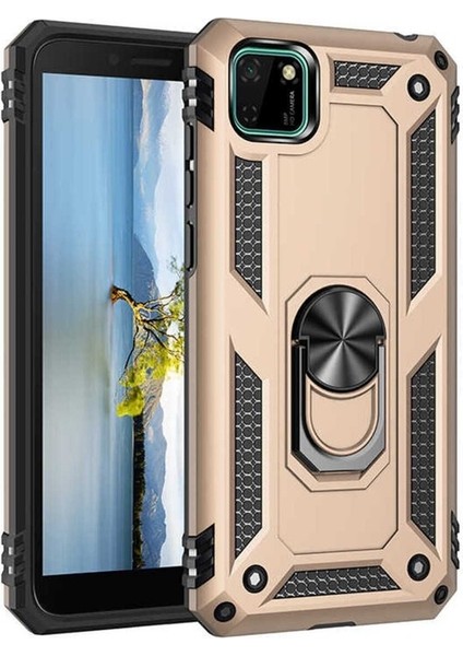 Huawei Y5P Uyumlu Kılıf Vega Kapak, Gold