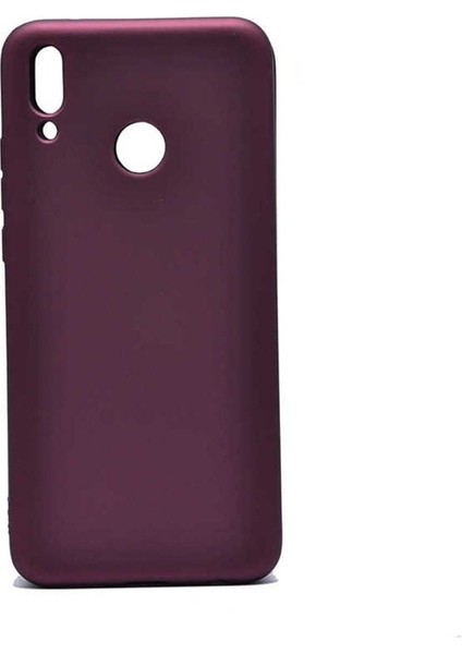 Huawei Y9 2019 Uyumlu Kılıf Premier Silikon Kapak, Mürdüm