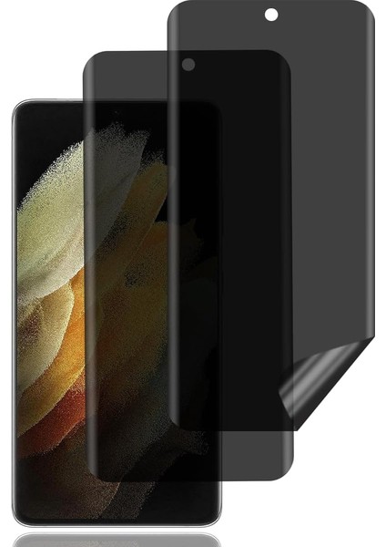 Samsung Galaxy S20 Ultra Ekran Koruyucu Hayalet Seramik Cam Mat Privacy Tam Kaplar Oval Kavisli