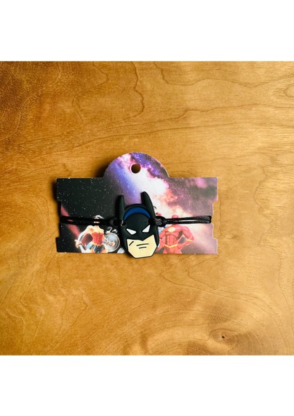 Batman Çocuk Bilekliği Makrome Örgülü Ipli Ayarlamalı