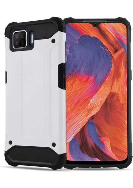 Oppo A73 Uyumlu Kılıf Crash Silikon Kapak, Gri