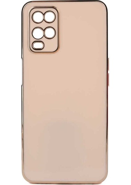 Oppo A54 4g Uyumlu Kılıf Bark Kapak, Rose Gold