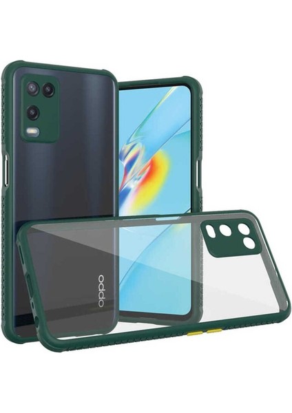 Oppo A54 4g Uyumlu Kılıf Kaff Kapak, Koyu Yeşil