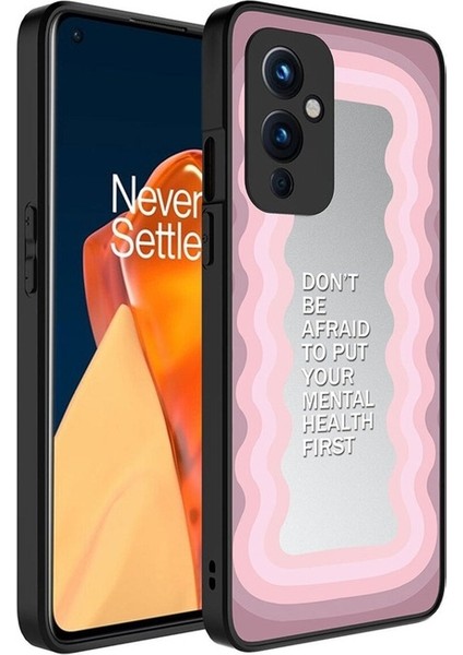 Oneplus 9 Uyumlu Kılıf Aynalı Desenli Kamera Korumalı Parlak Mirror Kapak, Ayna