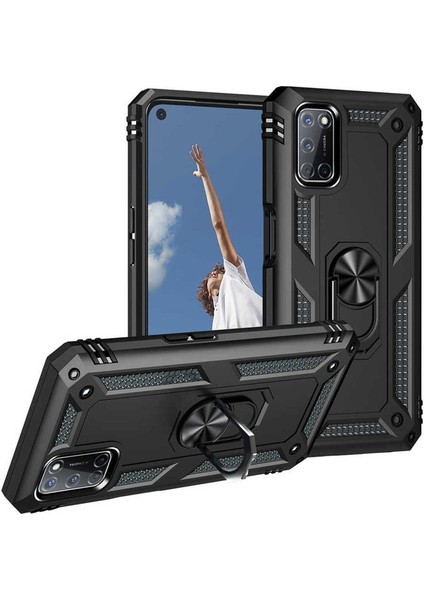 Oppo A52 Uyumlu Kılıf Vega Kapak, Siyah