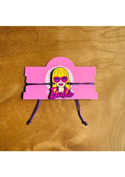 Barbie Çocuk Bilekliği Makrome Örgülü Ipli Ayarlamalı