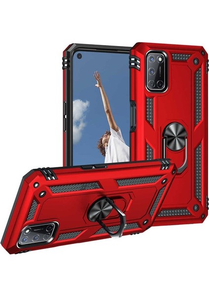 Oppo A52 Uyumlu Kılıf Vega Kapak, Kırmızı