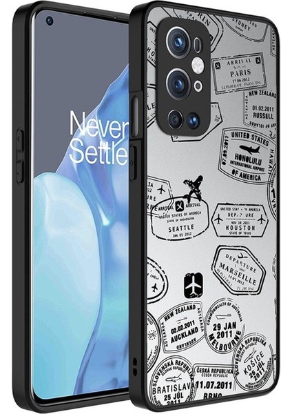 Oneplus 9 Pro Uyumlu Kılıf Aynalı Desenli Kamera Korumalı Parlak Mirror Kapak, Seyahat