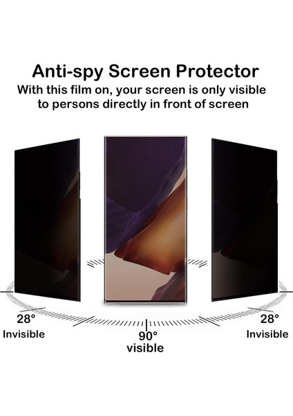 Samsung Galaxy Note 20 Ultra Ekran Koruyucu Hayalet Seramik Cam Mat Privacy Tam Kaplar Oval Kavisli fiyatları