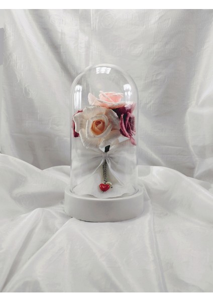 Rüya Fanus Ledli Pembe Gül Buketi Hediyelik Fanus fiyatları