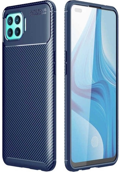 Oppo Reno 4 Lite Uyumlu Kılıf Negro Silikon Kapak, Lacivert
