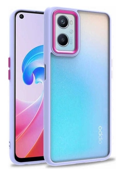 Oppo A96 4g Uyumlu Kılıf Flora Kapak, Lila