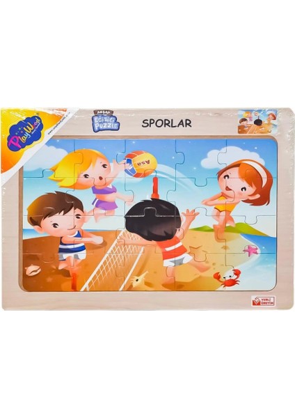 Ony-85-86-87-88 Ahşap Eğitici Puzzle Sporlar -Onyıl