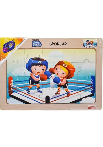 Ony-85-86-87-88 Ahşap Eğitici Puzzle Sporlar -Onyıl