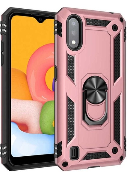 Samsung Galaxy A01 Uyumlu Kılıf Vega Kapak, Rose Gold