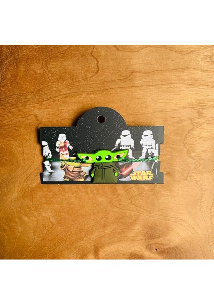 Star Wars Baby Yoda Çocuk Bilekliği Makrome Örgülü Ipli Ayarlamalı