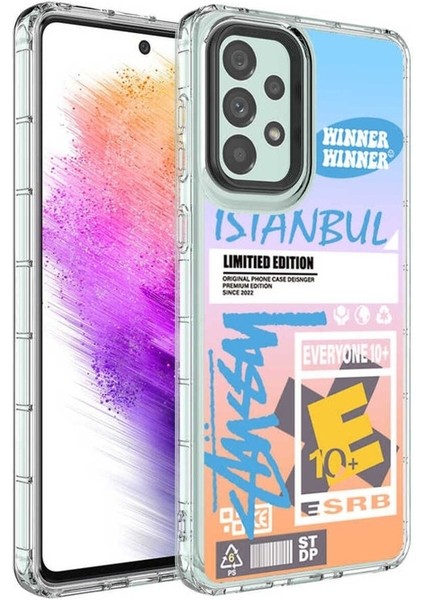 Samsung Galaxy A13 4g Uyumlu Kılıf Kamera Korumalı Renkli Desenli Sert Silikon Korn Kapak, No1