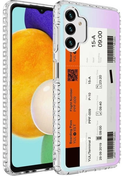 Samsung Galaxy A13 4g Uyumlu Kılıf Airbag Kenarlı Renkli Desenli Silikon Elegans Kapak, No1