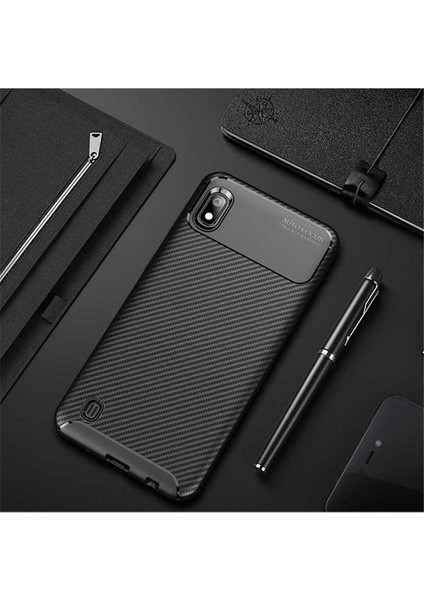 Samsung Galaxy A10 Uyumlu Kılıf Negro Silikon Kapak, Siyah