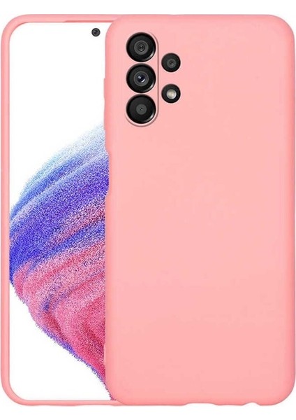 Samsung Galaxy A13 4g Uyumlu Kılıf Mara Lansman Kapak, Pembe Açık