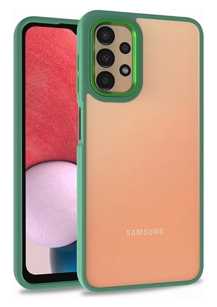 Samsung Galaxy A13 4g Uyumlu Kılıf Flora Kapak, Yeşil