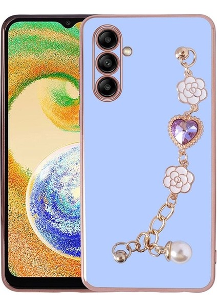 Samsung Galaxy A13 5g Uyumlu Kılıf El Tutamaçlı Kamera Korumalı Taka Silikon Kapak, Mor