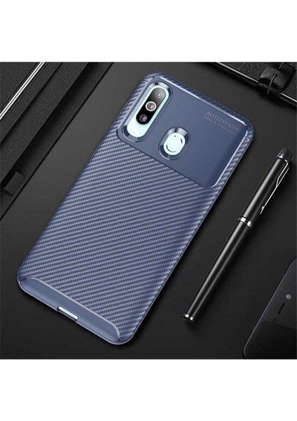 Samsung Galaxy A20S Uyumlu Kılıf Negro Silikon Kapak, Lacivert